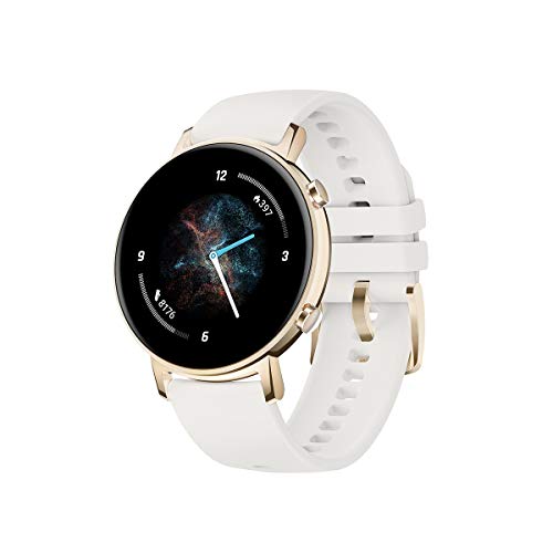 HUAWEI Watch GT 2 - Smartwatch con Caja de 42 mm, hasta 1 Semana de Batería, Pantalla táctil AMOLED 1.2", GPS, 15 Modos Deportivos, Pantalla 3D de Cristal, monitorización cardíaca, Blanco