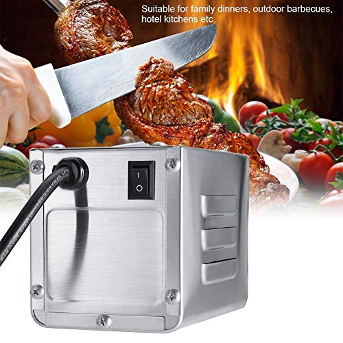 HUKOER SP-S40 Parrilla de Barbacoa de Acero Inoxidable Asador Motor eléctrico Cabra Cerdo Pollo BBQ Spit Asador asador Accesorios de Barbacoa al Aire Libre (220V-240V)