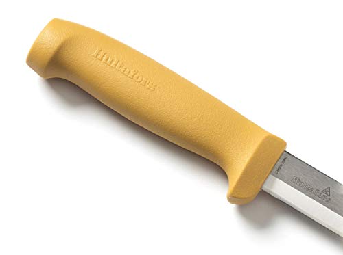 Hultafors 380070 Cuchillo cincel de acero japonés de 201 mm (incluye funda para el cinturón de plástico extra resistente)