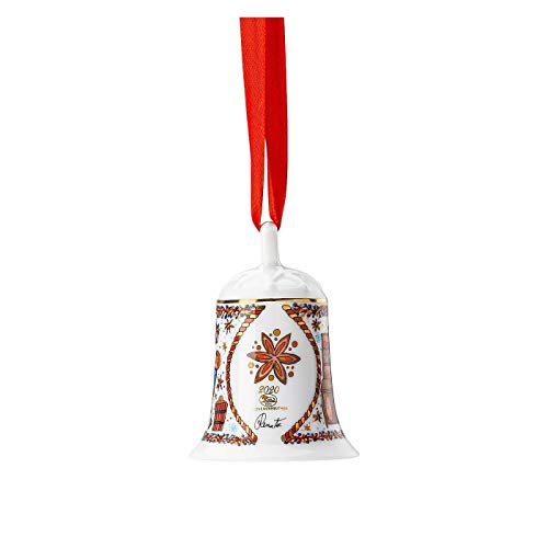 Hutschenreuther Porzellanglocke 2020 Campana de Porcelana, carbón, 7 cm