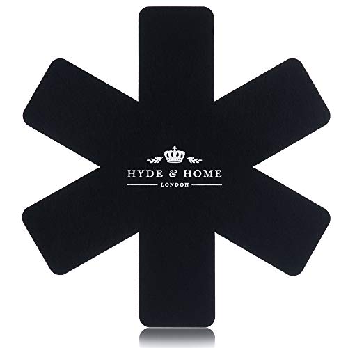 HYDE & HOME - Juego de 6 protectores para ollas y sartenes, a prueba de arañazos, 38 cm