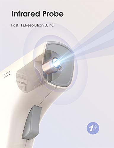 HYLOGY Termometro digital frente, termómetro sin contacto, termómetro médico con función de memoria, termómetro infrarrojo para el hogar, el hospital, la empresa y la escuela
