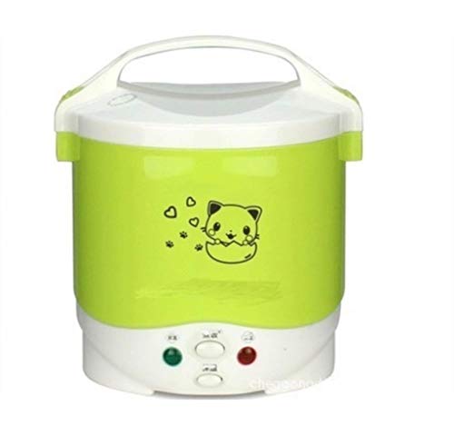 Hyzb Antiadherente eléctrico automático ARROZ Olla a Calentador Caliente Cook (1 l) Nueva multifunción Hot Pot Arrocera (Color : Green, Size : 220V Home)