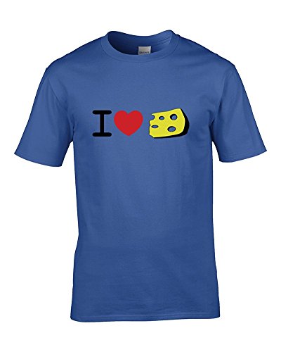 Ice-Tees I Love Cheese - Camiseta para jóvenes con Texto en inglés Cheese Loving Funny Silly Azul Azul Cobalto 7-8 Años