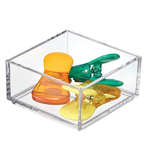 iDesign Cubertero para cajón, organizador de cajones extrapequeño de plástico, separador de cajones para cubiertos y otros utensilios, transparente