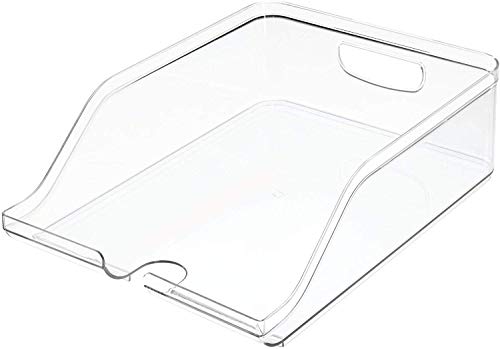 iDesign Guardar frigorífico, Caja de plástico Libre de BPA, Organizador de Botellas para la Cocina, Transparente, 35,6 cm x 26,4 cm x 9,5 cm