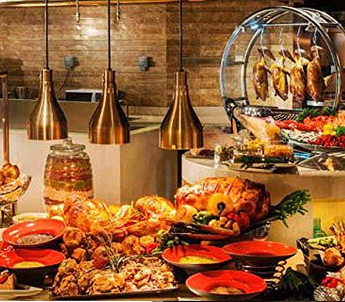 IG Alimentación de la lámpara comercial de aislamiento - Luz de calor buffet - Bombilla 250W E27 infrarrojo - para cocinas y restaurantes,A