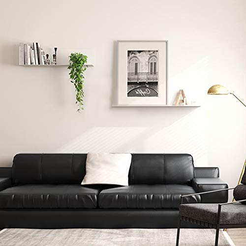 Ihomepark Estanteria Pared - Baldas Estanterias Pared Cubos Juego, Estanterias de Pared Madera para Libros CDs en Hierro Metal, Estantes Flotantes de Pared Decoración Creatividad 3 Pack Blanco