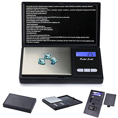 iitrust Digital de Bolsillo para Joyería con Pantalla LCD, Balanza electronica de joyas, Balanza De Precision Con Función De Contador 100g~0.01g