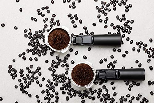 IKOHS THERA Retro - Cafetera Express para Espresso y Cappucino, 1100W, 15 Bares, Vaporizador Orientable, Capacidad 1.25l, Café Molido y Monodosis, con Doble Salida (Negro)