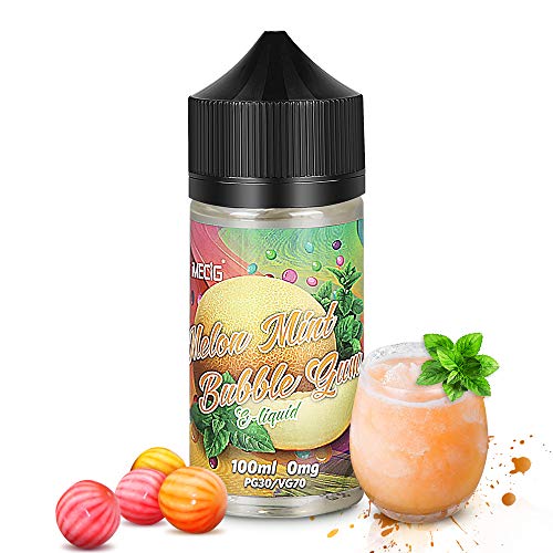 IMECIG 100ml E líquido Ice Melon Bubblegum Liquido Vaper Para Cigarros electronicos 70/30 E Liquid Cigarrillo Electronico Premium Sabores Vapeador 0mg Nicotina