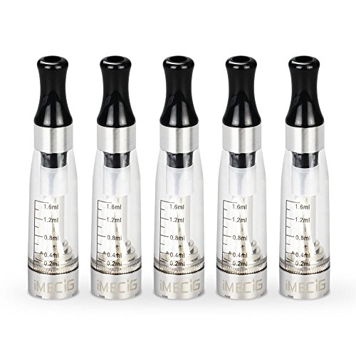 IMECIG® 5 x CE4 Transparente Claro Vapor Atomizador para E-Cig Clearomizer para Ego MT3 CE4 CE5 CE6 Batería de E-Cigarrillo Cigarrillo Electrónico Pluma de Vapor E-Shisha No Nicotina