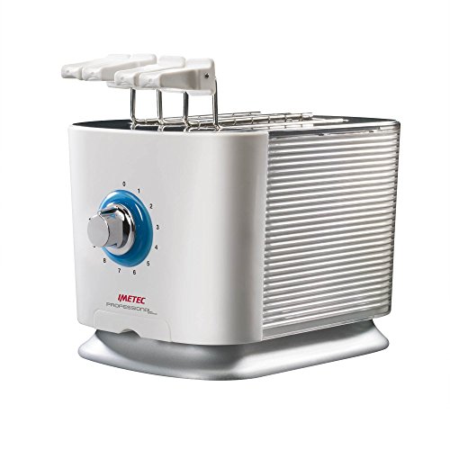 Imetec TS 600 - Tostadora-sandwichera, Pinzas Adaptables Extra Largas, Temporizador con 10 Niveles de Tostado, Bandeja para Recoger las Migas, 600 W