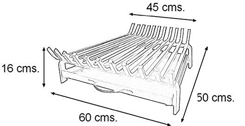 Imex El Zorro 10906 Parrilla para chimenea con cajón (60 x 45 cm)