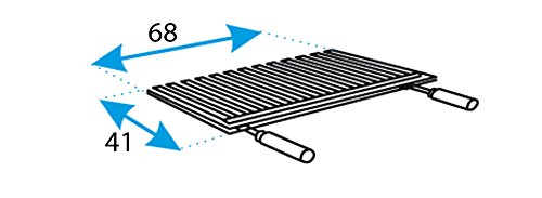 IMEX EL ZORRO 71617 - Parrilla para Barbacoa, INOX, 68 x 41 cm