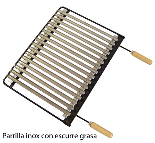 Imex El Zorro Cajón para barbacoa con parrilla de inox, 72 x 40 x 33 cm, GRIS, 71516