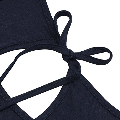 iMixCity Verano Camisas De Hombro Frío Blusas Tops del Batwing Camisetas sin Mangas Camiseta Casual Camiseta para Mujer (M, Azul Oscuro)