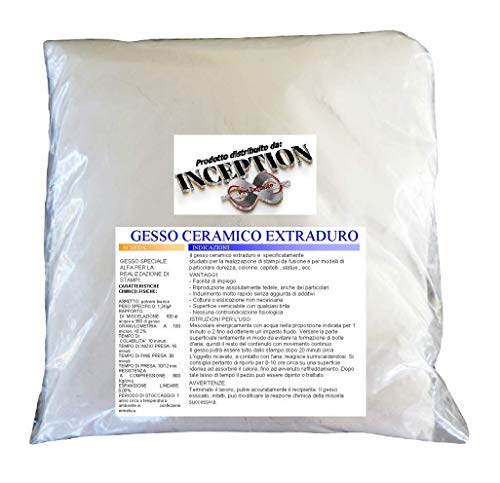 Inception Pro Infinite 1kg Yeso cerámico no tóxico extraduro moldeable Tipo 4 Dental - Alta definición y Resistencia