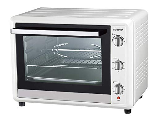 INFINITON HORNO CONVENCION SOBREMESA (Capacidad desde 9 litros, desde 800 W, Temperatura hasta 230ºC y Tiempo hasta 60 Minutos, Horno portatil) (BLANCO, HSM-81C60B (60 LITROS))