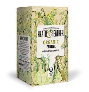 Infusión de hinojo orgánico Heath & Heather naturalmente sin cafeína - 1 x 20 bolsitas de té (30 gramos)