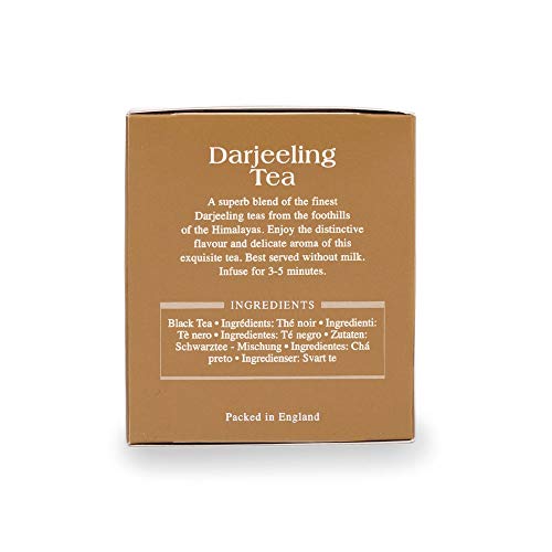 Inglés Teas, "Té Darjeeling" - Etiquetado y papel de aluminio cocido envueltos