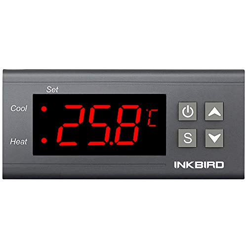 Inkbird ITC-1000 Termostato 12V Control de Temperatura para Calefacción y Refrigeración por Acuarios, Fabricación de Cerveza, Mini Invernadero, Ventilador y Frigorífico