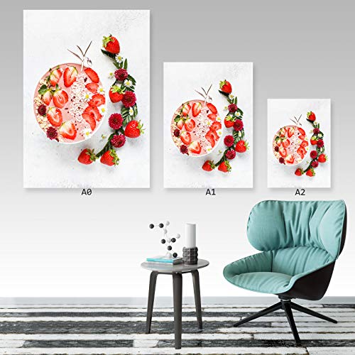 INNOGLEN Smoothie Fruit Bowl Fresas A0 A1 A2 A3 A4 Poster de Fotos Satinado a1085h