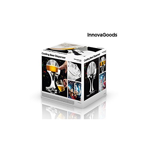 InnovaGoods Ball Dispensador de Cerveza Refrigerante, PMMA, Plateado, 24x24x42 cm