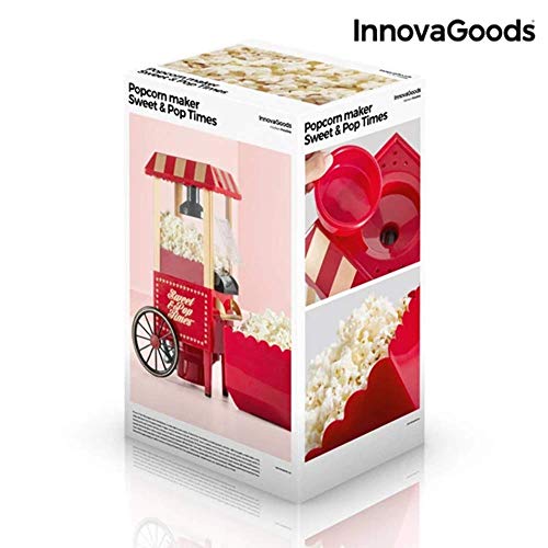 InnovaGoods IG114772 Palomitera, 1200 W, Rojo