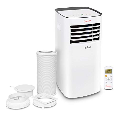 Inventor Chilly, Aire Acondicionado Portátil R290, 3 modos en 1 (Refrigeración, Deshumidificación, Ventilación), 2270 frigorías - 9000BTU/h, Mando a Distancia - 2 años de garantía