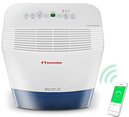 Inventor EVA II Pro Wifi 20 litros/día, Deshumidificador con Acceso Remoto, Secador de Ropa y Deshumidificación Inteligente para Máximo Ahorro de Energía - 2 Años de Garantía