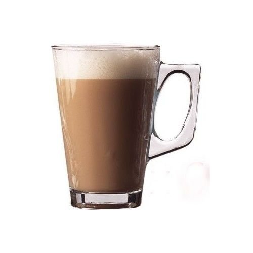 Invero® - Juego de 6 tazas altas transparentes de 240 ml, perfectas para té, café, moca, chocolate caliente, capuchino, expreso y otras bebidas calientes
