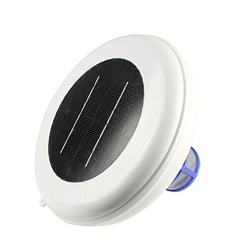 Ionizador solar para piscina, limpieza de agua y spa con energía solar, pequeño ionizador de cobre y plata para exteriores, No nulo, como se muestra en la imagen, Tamaño libre