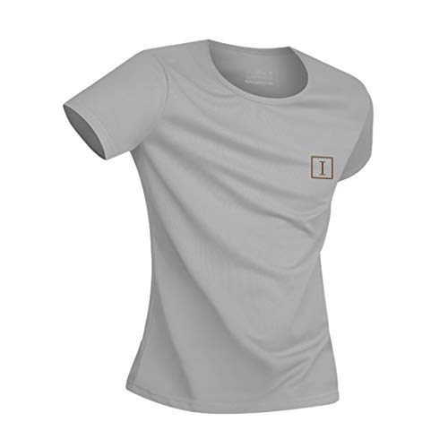 Irypulse Camiseta Hidrofóbica para Hombres y Mujeres, T Shirt Anti-incrustante Impermeable, Unisex T-Shirt Deportiva Casual Manga Corta, Secado Rápido, Absorción Humedad y Transpirable - Gris