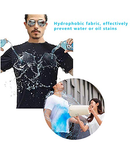 Irypulse Camiseta Hidrofóbica para Hombres y Mujeres, T Shirt Anti-incrustante Impermeable, Unisex T-Shirt Deportiva Casual Manga Corta, Secado Rápido, Absorción Humedad y Transpirable - Gris