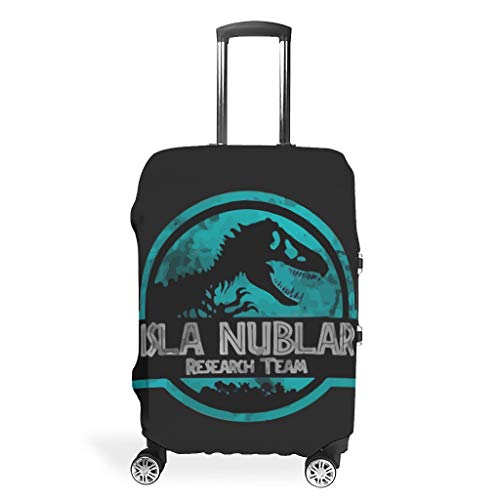 Isla Nublar Research Team Graphic Multiple Pattern Maleta protectora de equipaje maleta cubierta a prueba de polvo 18/24/28/32 pulgadas para viajes jurásico, blanco (Blanco) - Ainiteey55123