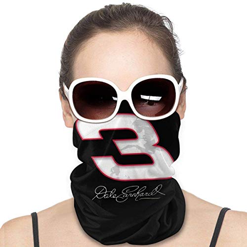 IUBBKI Dale Earnhardt Race Car Unisex Boca Cara Variedad Pañuelo para la cabeza Pasamontañas a prueba de viento Bandanas Polaina para el cuello Negro