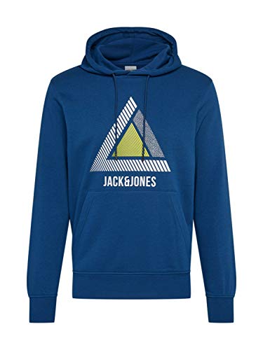 Jack & Jones Jcogeek Sweat Hood Fst Sudadera con Capucha, Peonía Azul Marino, S para Hombre