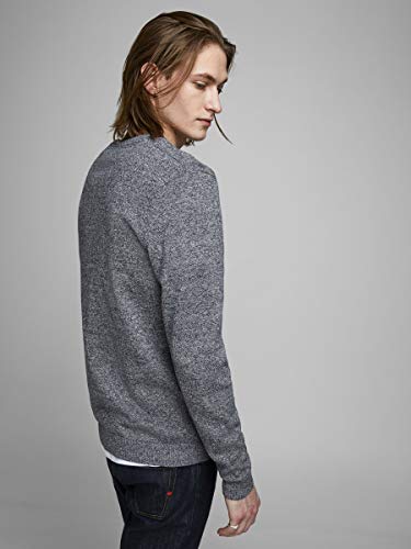 Jack & Jones Jjebasic Knit V-Neck Noos suéter, Gris (Navy Blazer Detail: Twisted with Jet Stream), XX-Large para Hombre