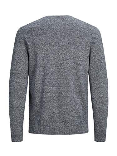 Jack & Jones Jjebasic Knit V-Neck Noos suéter, Gris (Navy Blazer Detail: Twisted with Jet Stream), XX-Large para Hombre