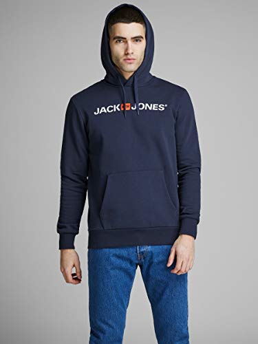 Jack & Jones Jjecorp Logo Sweat Hood Noos Capucha, Azul (Navy Blazer Detail: Reg Fit), XX-Large para Hombre