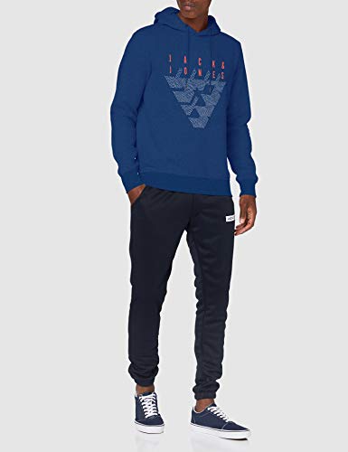 Jack & Jones Kapuzenpullover Sudadera con Capucha, Peonía Azul Marino, XL para Hombre