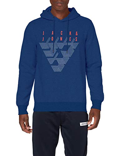 Jack & Jones Kapuzenpullover Sudadera con Capucha, Peonía Azul Marino, XL para Hombre