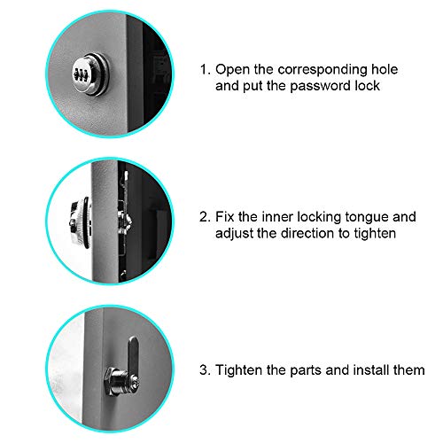 JaneYi (2 piezas) Candado de Contraseña de Combinación de 3 Dígitos Cerradura de Leva sin llave - Aleación de Zinc Cromado Cerradura de Seguridad para Cajón Puerta Caja Gabinete Armario Seguro