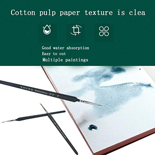 JAOMON Hojas de Papel de Acuarela para Dibujo Papel Blanco Impreso A4 de 300 g / m2, Hojas Ideales para Pintura al óleo y Acrílico, Pasteles, Artistas y Principiantes, con 2 Bolígrafos