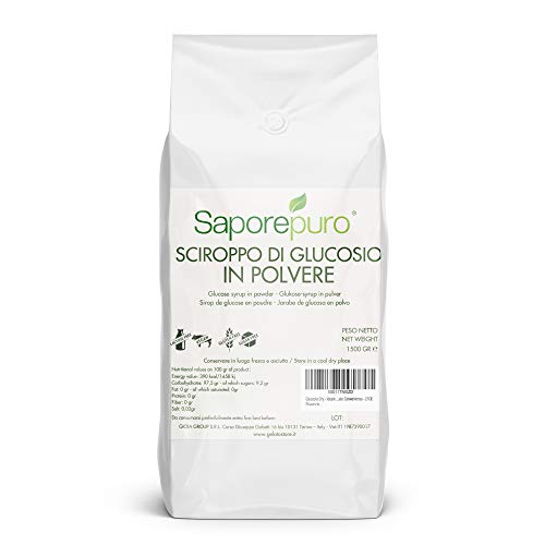 JARABE DE GLUCOSA EN POLVO - Ideal para helados, sorbetes y postres - 1,5 kg