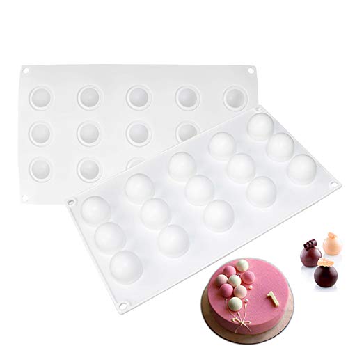 JasCherry Forma de Pelota Esfera Moldes de Silicone - Premium Antiadherente Moldes para Tartas, Repostería, Bizcocho, Gelatina, Jabón, Muffin, Pudín #2