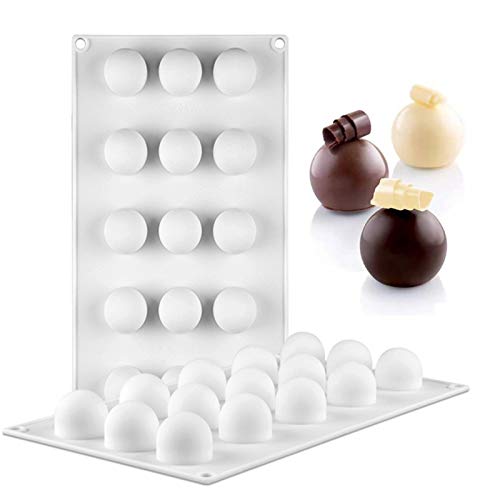 JasCherry Forma de Pelota Esfera Moldes de Silicone - Premium Antiadherente Moldes para Tartas, Repostería, Bizcocho, Gelatina, Jabón, Muffin, Pudín #2