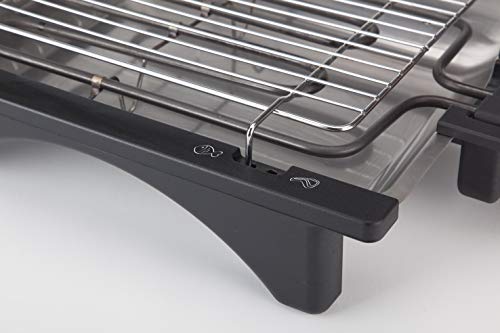 Jata BQ95 Electro Barbacoa Perfecto Para Dos Personas Sin Humos Ni Olores Desmontable Parrilla con 2 Alturas Bandeja de acero Inoxidable Cocina Sano con Agua