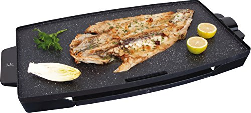 Jata GR603 Plancha de Asar Eléctrica XXL Superficie XXL 60 x 35 cm Antiadherente Libre de PFOA con Bandeja Colectora de Salsas